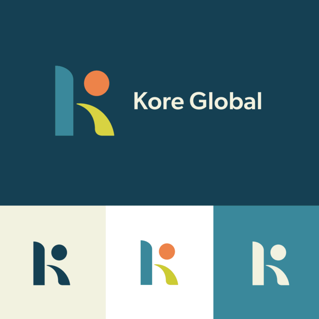 Kore Global brand identity images